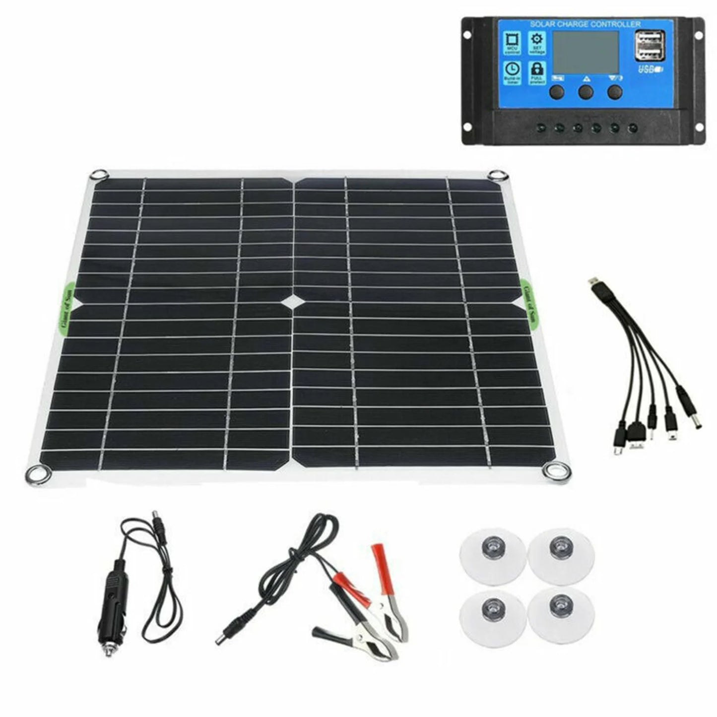 200W Solar Panel Kit 12V Battery Charger 100A with Controller For Home Outdoor