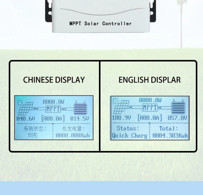 MPPT 60A 50A 30A  100A 150VDC Solar Charge Controller With LCD DISPLAY RS485 interface For12V 24V 36V 48V Home Solar System