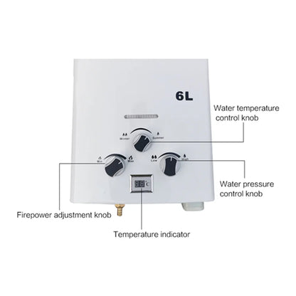 ALWAYSME Gas LPG  6L Water Heater For RV , Caravan Campers,  Motorhome