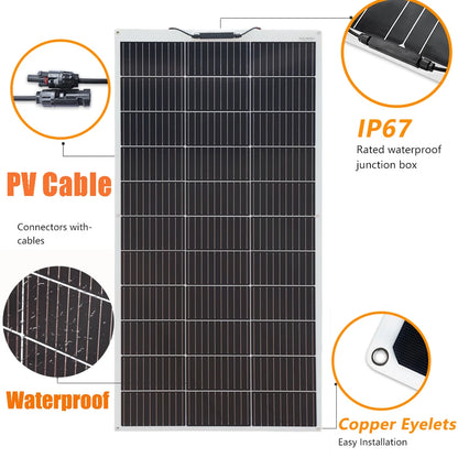 12v solar panel flexible 300w 280w 240w 200w 150w 140w 120w 100w 50w 12v battery charger photovoltaic panel camper RV home boat