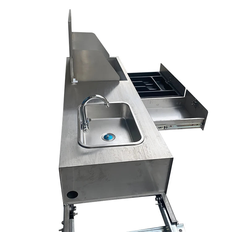 Caravan Rv Camper Folding Sink Customized Stainless Steel 304 Sink And Stove Rv Kitchen Cabinets For Caravan,Camper Accessories