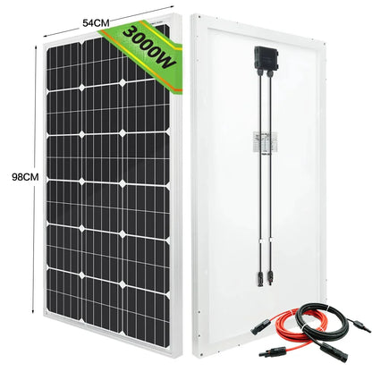 6000W Solar Panel 18V High Efficiency 3KW Portable Power Bank Flexible Charging Outdoor Solar Cells For Battery Home RV Camping