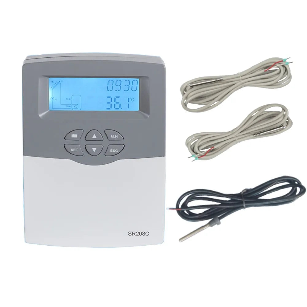 Solar Water Heater Controller SR208C With 3 Sensors Setup Parameters Wi-Fi Function Mobile APP