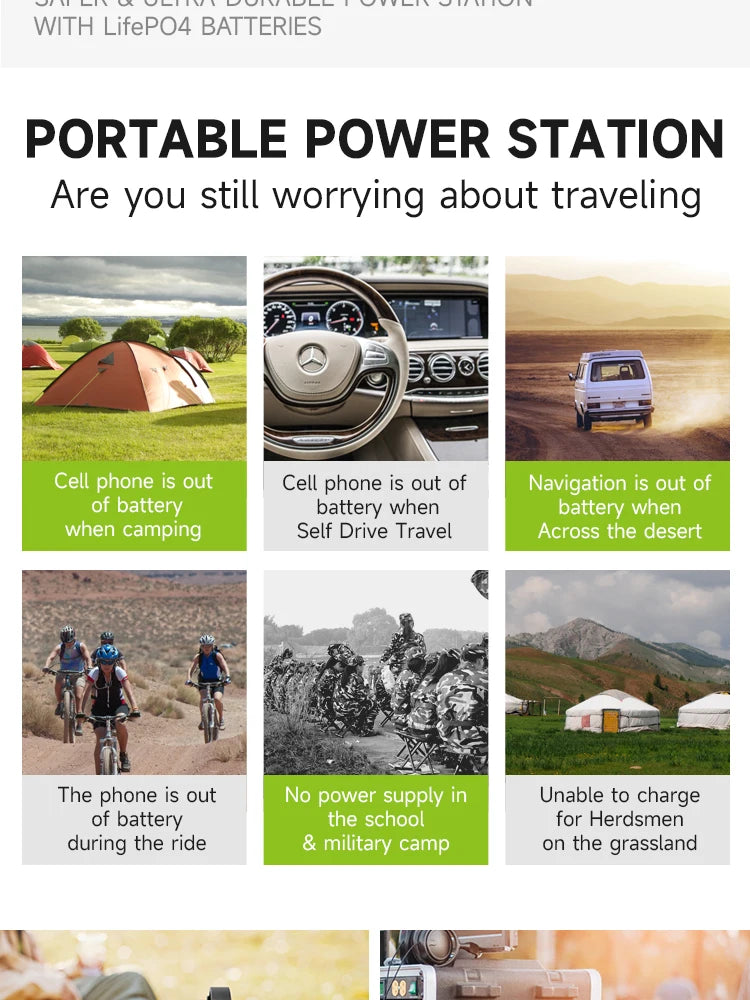 1000W 1024WH Camping Portable Power Station 220V EU Lifepo4 Battery Camping Powerstation Bank Solar Generator RV Camping Laptop