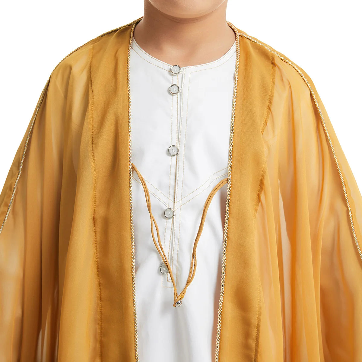 Muslim Boy Kids Open Kimono Abaya Dubai Turkey Kaftan Islam Jubba Thobe Saudi Arabic Djellaba Dishdasha Dress Thawb Middle East