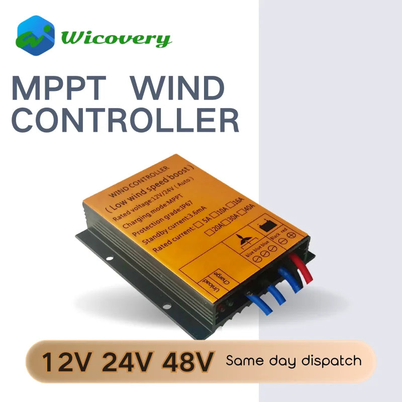 MPPT Wind Turbine Charge Controller 12V 24V AUTO 48V Water Proof Regulator For 100W-1000W Small Windmill Generator