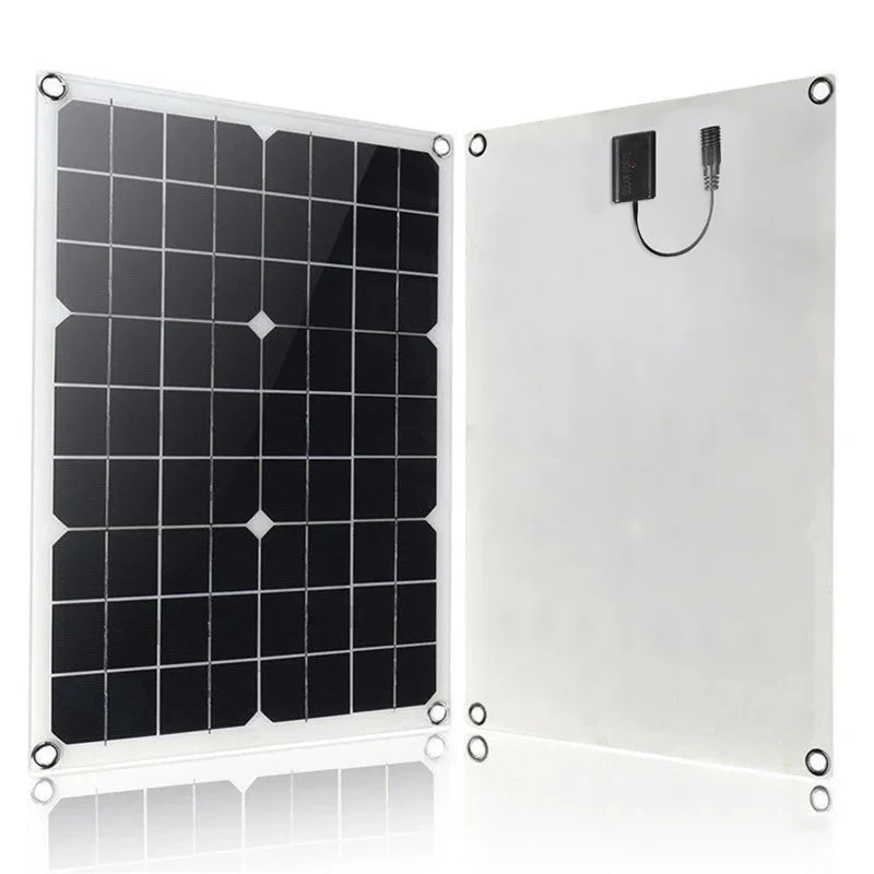 600W Solar Panel 6000W Inverter 12V To 110V/220V Solar Power Generation System Home Outdoor Car Mobile Phone Solar Charging