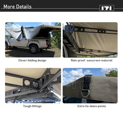 Caravan Awnings,Led Awning 270 Car Side Awning With Side Walls Car Traveling Family Camp Car 270 Awning Walls Free Standing