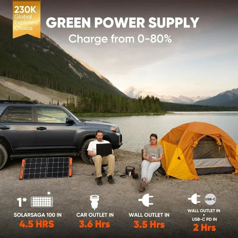 Portable Power Station Explorer 300 293Wh Backup Lithium Battery Solar Generator for Outdoors Camping Travel Hunting Blackout