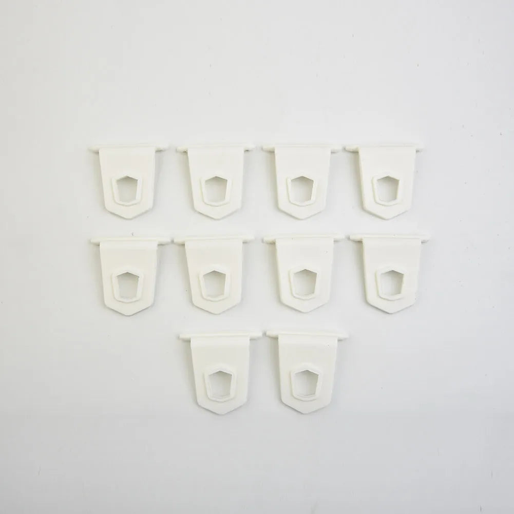 10pcs Awning Hanger Hook RV Awning Hook Ring Clothes Hanger Clip RV Awnning Hook White Plastic Vehicle Accessories