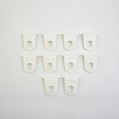 10pcs Awning Hanger Hook RV Awning Hook Ring Clothes Hanger Clip RV Awnning Hook White Plastic Vehicle Accessories