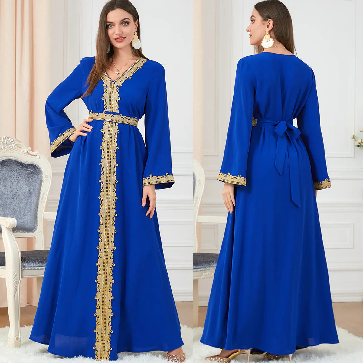 Arab Morocco Muslim Dress Abaya Women embroidery maxi Abayas Dubai Turkey Islam Kaftan Longue Musulmane Vestidos Largos 2022