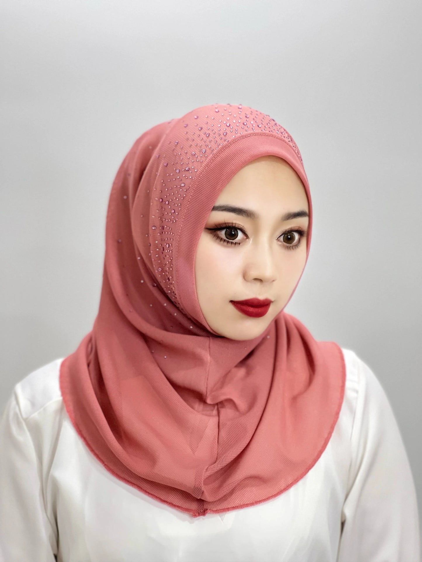 Islamic Solid Color Band Drill Turban Abaya Turban Pink Turban Women Abayas Women's Scarf Muslim Bag Turban Instant Shawl Turkey