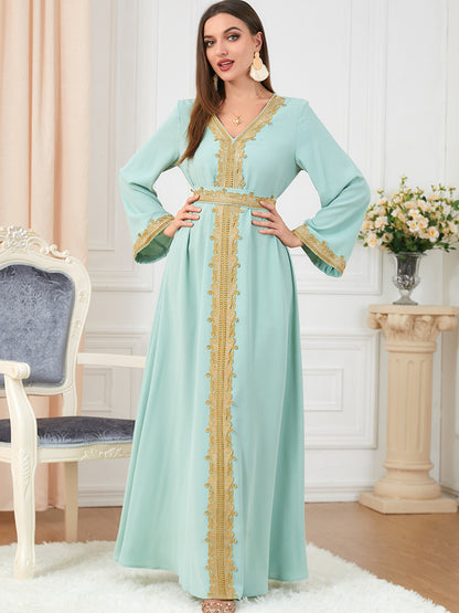 Arab Morocco Muslim Dress Abaya Women embroidery maxi Abayas Dubai Turkey Islam Kaftan Longue Musulmane Vestidos Largos 2022