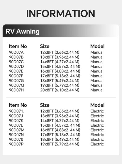 Caravan Awnings,Electric RV Awning Caravan Camper Van Awning Smart Control Panel RV Awning For Motorhome