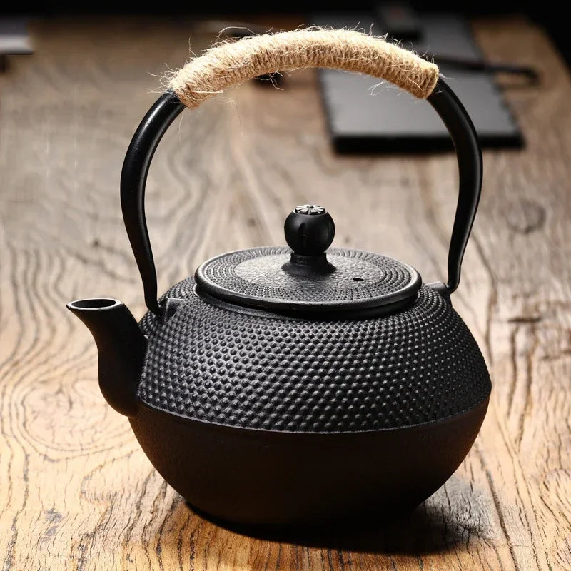 Cast Iron Tea Teapot Japanese Tea Kettle Chinese Teapots for Boiling Water Ceremony Accessory Kitchen Teaware Set Charcoal Stove