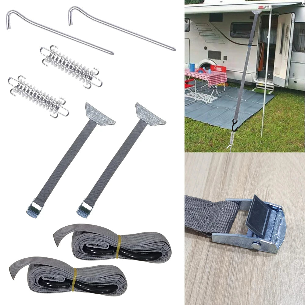 Caravan Awning Accessories For Fiamma Thule Isabella Dorema Cassette Awning Universal Tie Down Strap Kits Windproof