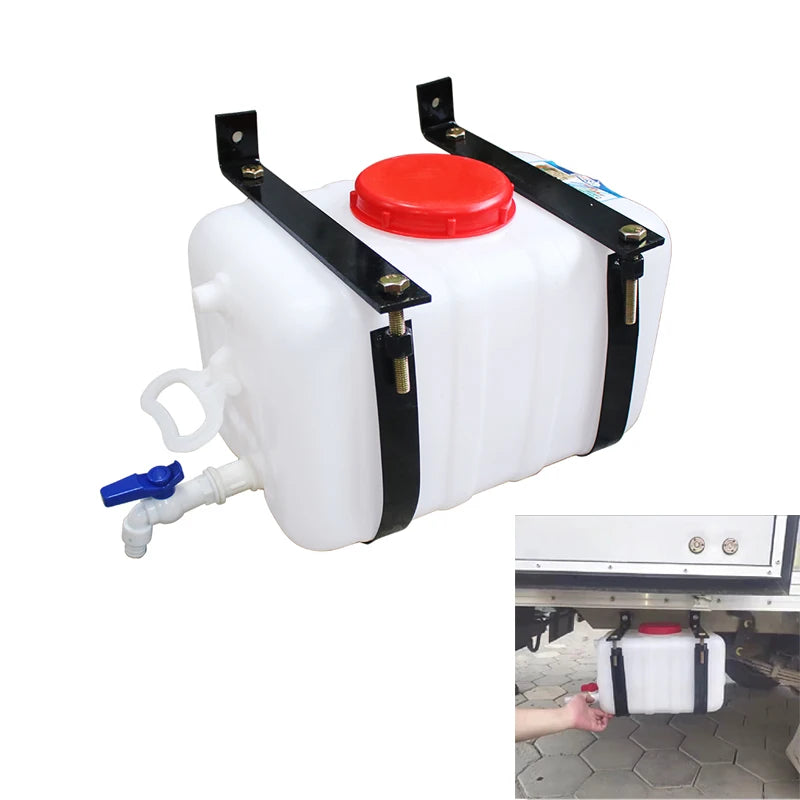 15L Car Wash Water Tank Food Grade Plastic With Faucet Light Truck Semi Trailer Modified With Bracket Car WaterBucket