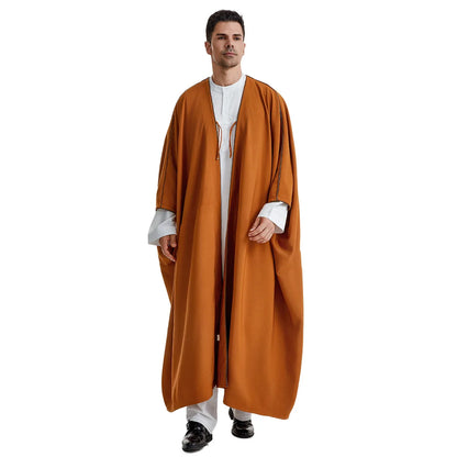 Abaya 2024 New Style Men's Robe, Arab, Saudi, Iranian, Dubai, United Arab Emirates Men's Muslim Fashion Outerwear Clothing M-XL