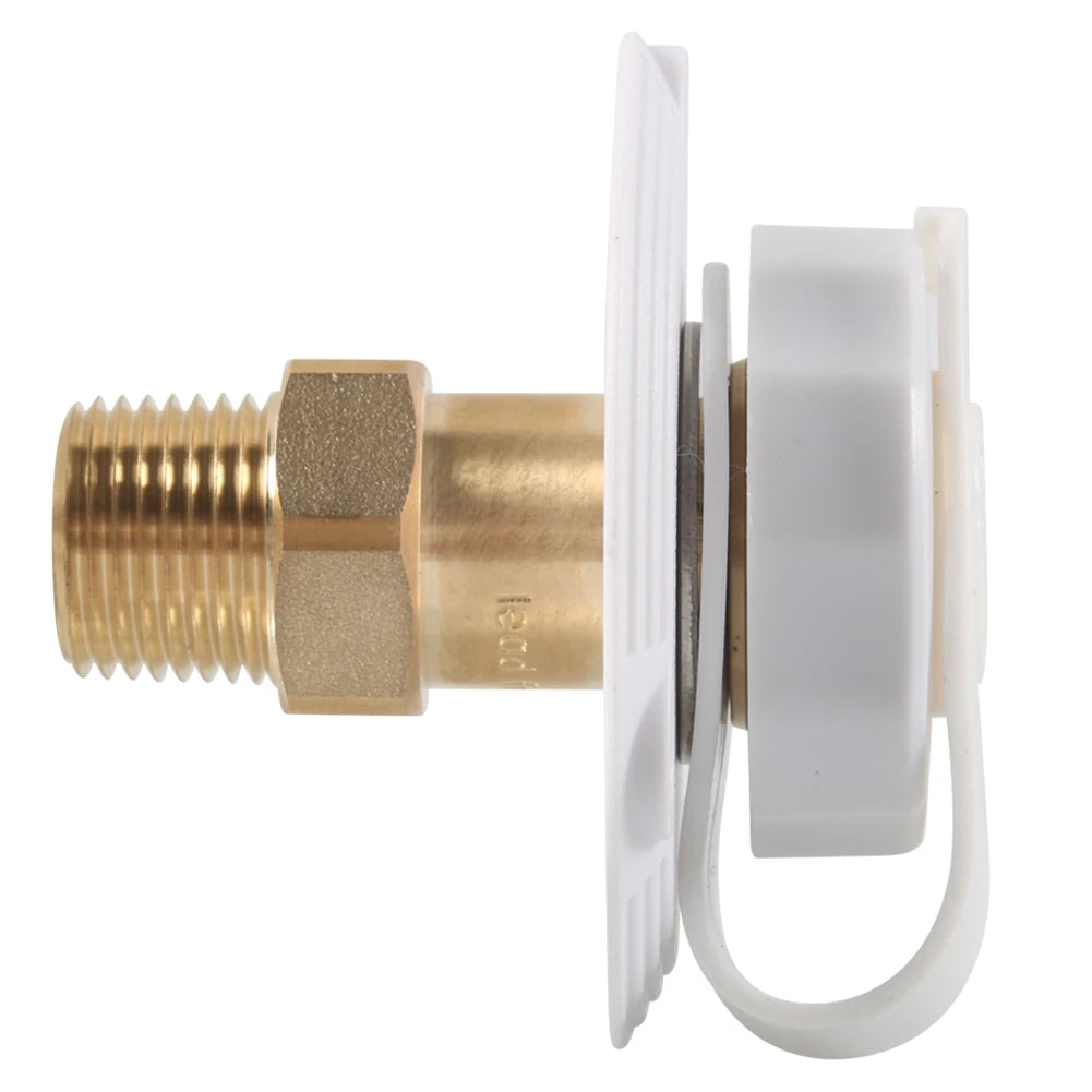 RV City Water Fill Inlet Water Fill Inlet Built In Check Valve Flange Hose Connector Connection Fill For RV Marine Caravans