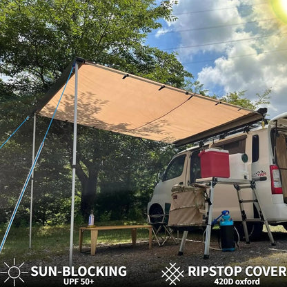 Car Camper Awning  , Waterproof Roof Rack Vehicle Awning Truck Canopy Camping with All Metal