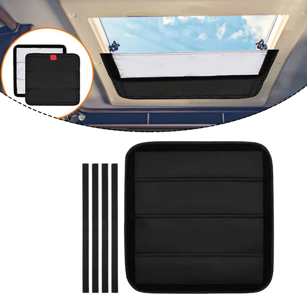 1pc RV Skylight Sunshade Foldable RV Roof Aluminum Film Reflective Shading Pad RV Parts Accessories Insulated Sunshade