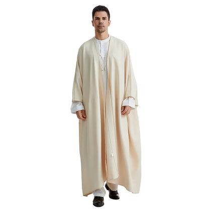 Abaya 2024 New Style Men's Robe, Arab, Saudi, Iranian, Dubai, United Arab Emirates Men's Muslim Fashion Outerwear Clothing M-XL