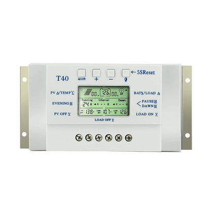 40A 20A Solar Charge Regulator Fit for Street Light System with 12V 24V Auto LCD Display Controller with Load Dual Timer Control