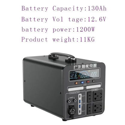 600W-2000W Portable Power Station Charging External Batteries 220V Energy Storage Supply Outdoor Camping Campervan RV