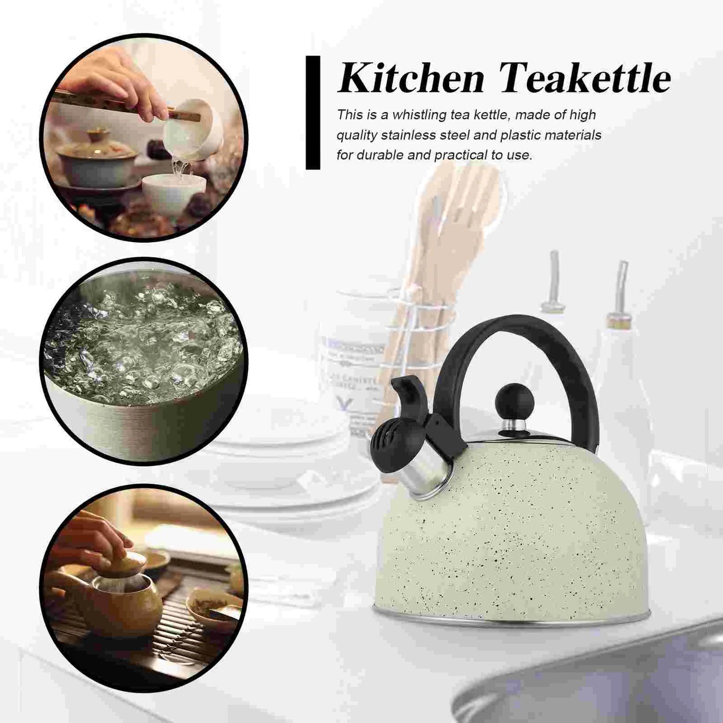 Stainless Steel Water Kettle Boiling Kettle Whistling Kettle Practical Teakettle For Gas Stove Induction Cooker