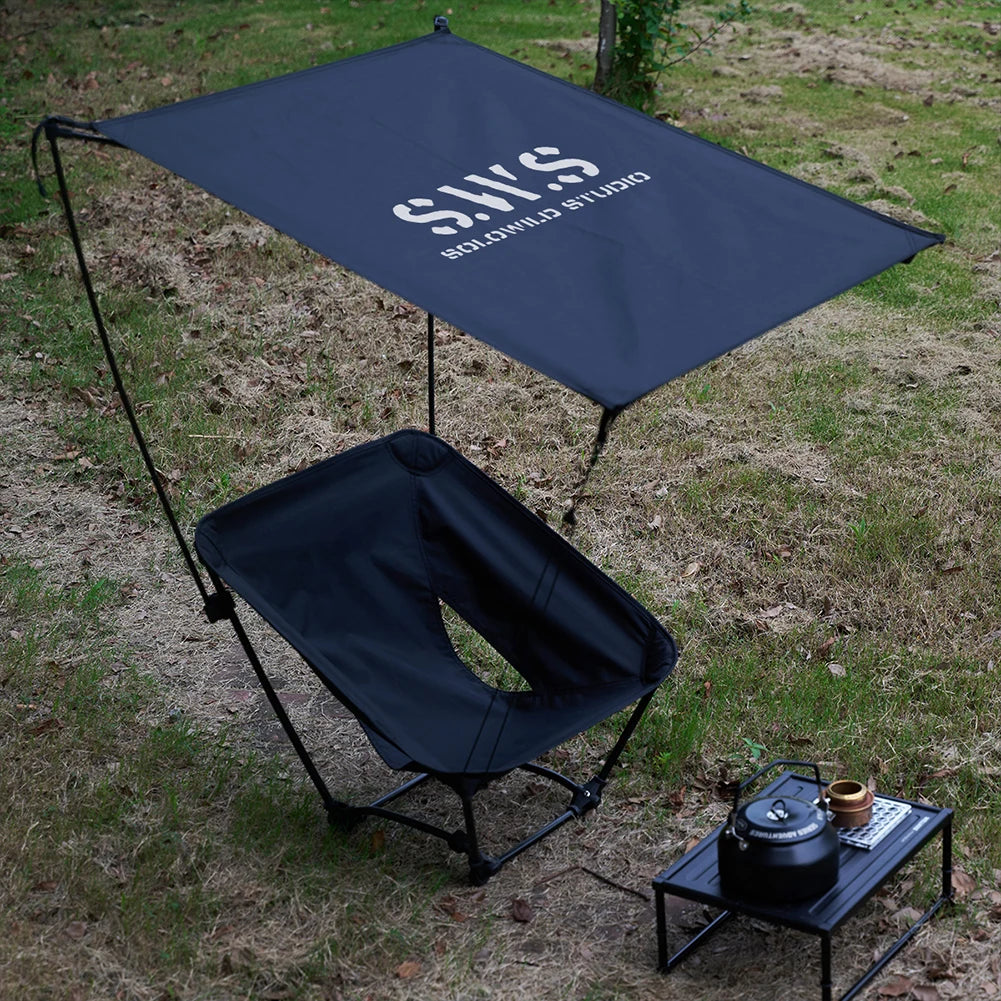 Beach Chair Sunshade UV Protection Outdoor Moon Chair Awning Waterproof Camping Folding Canopy for Camping Fishing