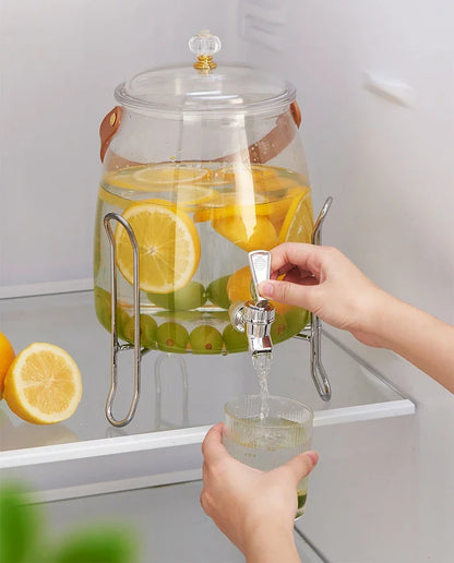 Juice Cup Cold Beverage Dispensing Jug for Water Transparent Kettle Lemonade Container Refrigerator Water Bucket Dispenser Jugs