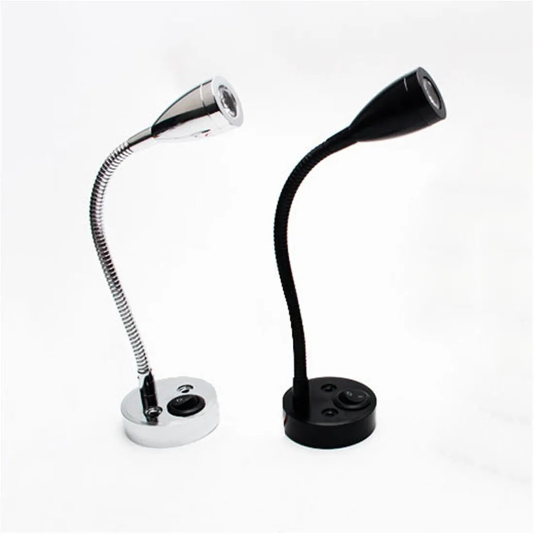 Gooseneck RV Reading Light 12V 3W Bedside wall lamp with switch, Designed for Reading, Boat, Yacht, and Caravan, Motorhome