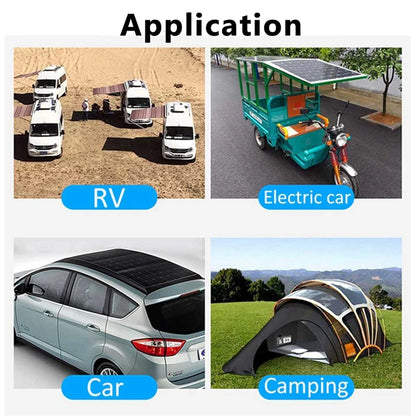 200W 12V Solar Panel Kit With 60A Controller USB  Portable Solar Power Charger for Bank Battery Camping Car Boat RV Solar Plate