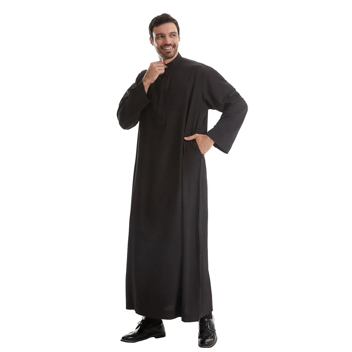 Muslim Abaya Prayer Kaftan Men Kimono Dishdasha Turkey Arabic Djellaba Islam Jubba Thobe Morocco Pocket Robe Ramadan Eid Abayas