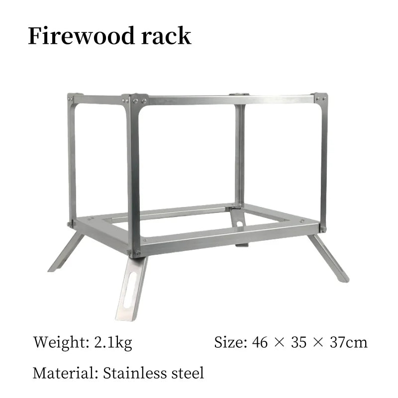 Camping Tent Wood Stove 304 Stainless Steel Grill Stand  Firewood Stove Foldable Portable Fire Wood Heater Cool Camping Supplies