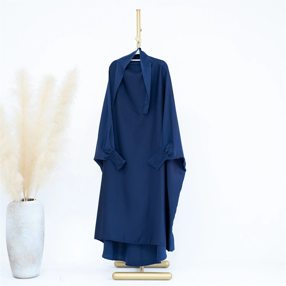 Eid Hooded Khimar Abayas Muslim Women Girls Kids Prayer Garment Maxi Dress Dubai Abaya Turkey Robe Ramadan Islam Clothing Burqa