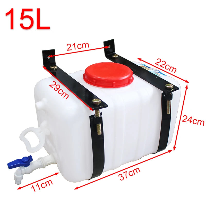 15L Car Wash Water Tank Food Grade Plastic With Faucet Light Truck Semi Trailer Modified With Bracket Car WaterBucket