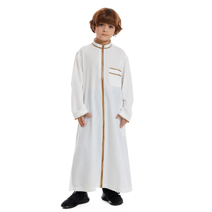 Eid Ramadan Muslim Kids Boys Jubba Thobe Dubai Turkey Abaya Djellaba Dishdasha Saudi Arabic Robe Islamic Clothing Children Dress