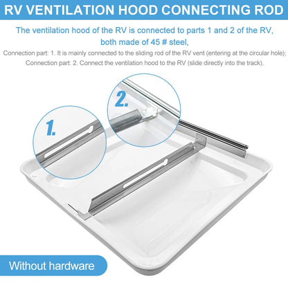 Universal RV Roof Vent Lid Replacement Impact-Resistant Import and Export 14 Inch Vent Cover for Trailer Motorhome Accesssories