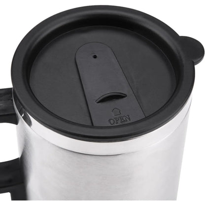 12V Car Kettle, Portable 450ml Car Kettle Boiler Stainless Steel  Kettle Heating Travel Cup ,  Teapot Quick Boiling