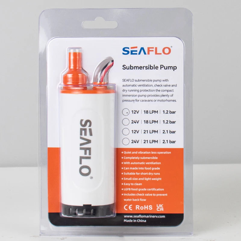 SEAFLO RV 12V submersible pump, micro water pump, water tank, water pump, DC portable car mounted small submersible pump