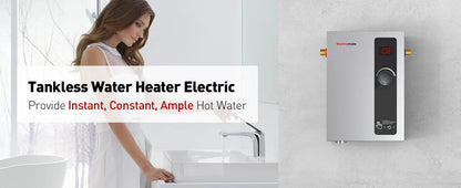 Tankless Water Heater Electric, 11kW at 240 Volt, On Demand Instant Hot Water Heater for Point of Use, Self-Modulatin