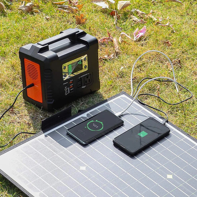 FF Flashfish 100W 18V Portable Solar Panel 5V USB Foldable Solar Cell Battery Charger Monocrystalline Outdoor Power Supply RV