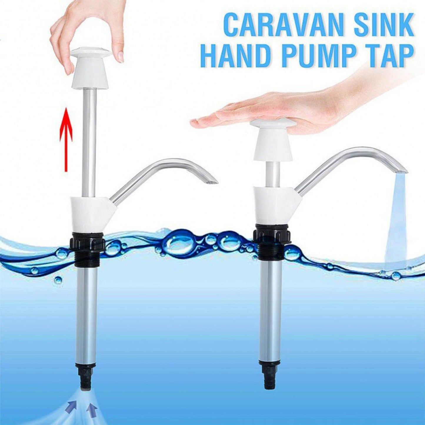 Sink Water Hand Pump Caravan Trailer Camper Boat Motorhome Faucet tap