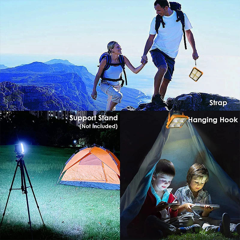 Camping Lantern 20000mAh High Solar Rechargeable LED Tent Light with Magnet Powerful Flashlight Power Bank Repair Emergency Lamp