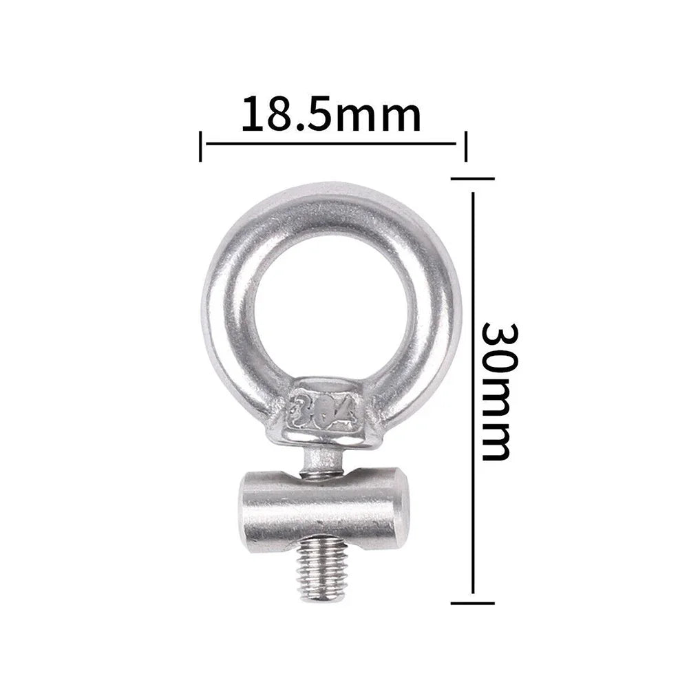 2x Stainless Steel Awning Rail Stoppers Hooks 6mm Stops Silver Motorhome Campervan Awning Rail /Tarpaulin Stoppers