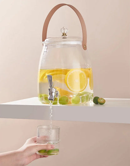 Juice Cup Cold Beverage Dispensing Jug for Water Transparent Kettle Lemonade Container Refrigerator Water Bucket Dispenser Jugs