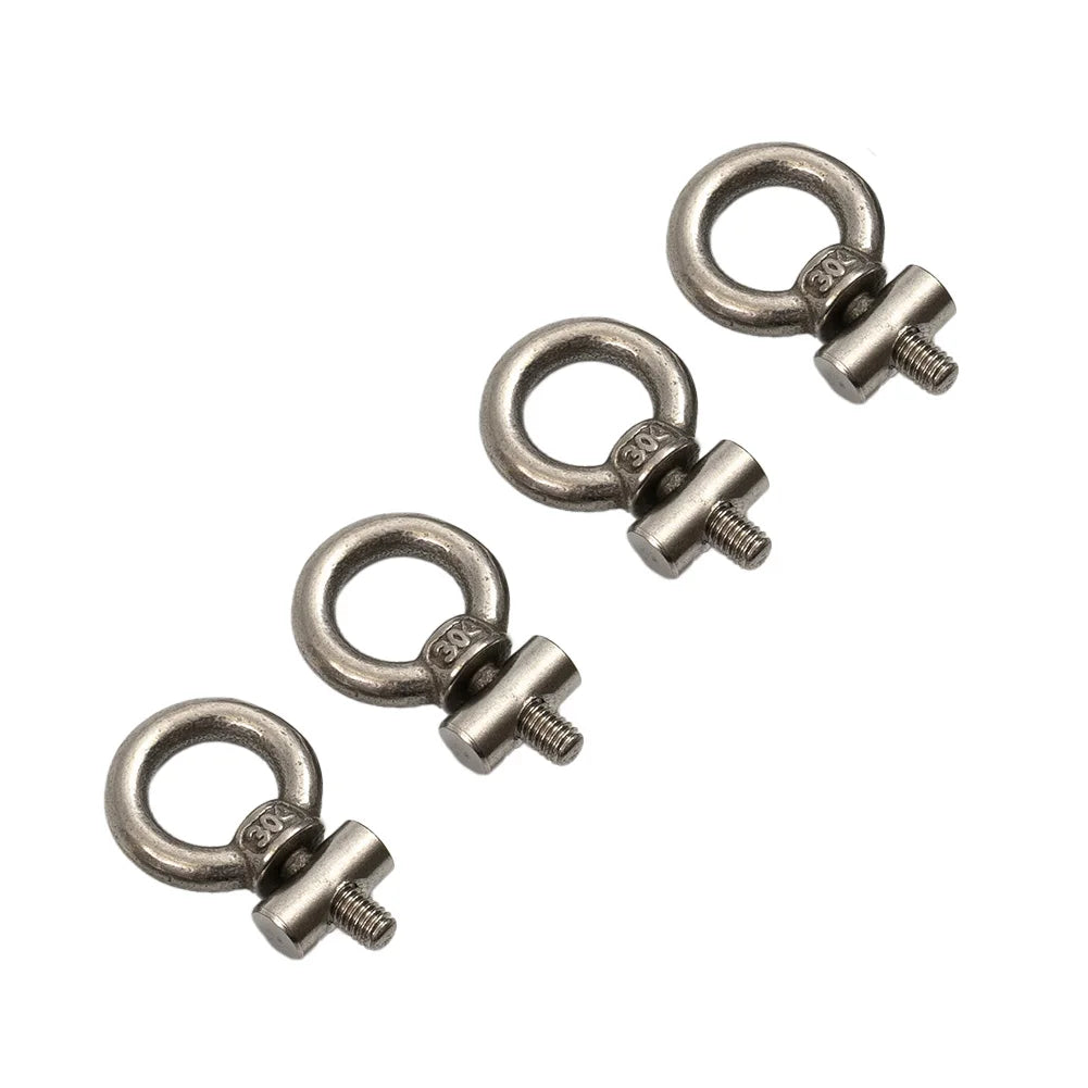 2-8PCS Awning Rail Stoppers 6mm Stainless Steel Stops Campervan Caravan Outdoor Slide Rail Track Cable Hanger Ring Screws