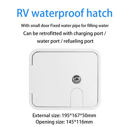 TYTXRV Conversion Accessories Waterproof hatch With Lock Power line hatch Plastic water filler For Car Camper Caravan Motorhome